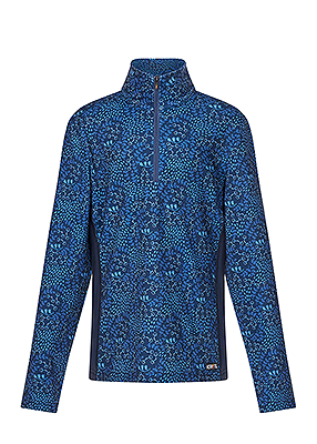 Kerrits Kids Rail Side Quarter Zip Tech Top – Print - Ink Snaffle Harmony