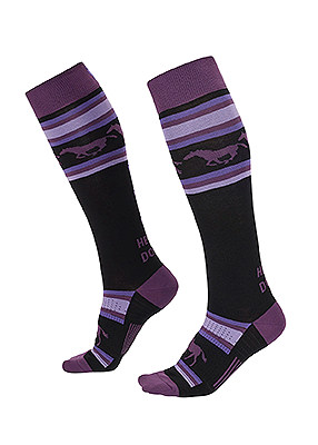 Kerrits Kids Heels Down Wool Socks - Black/Huckleberry