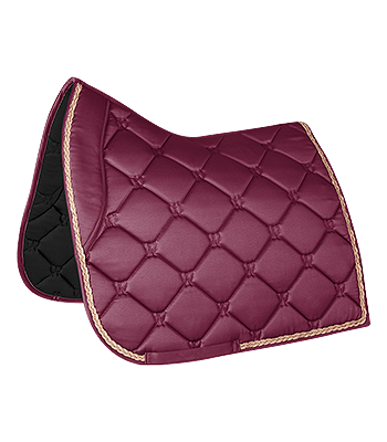 Waldhausen Valencia Saddle Pad - Burgundy Red/Rose Gold