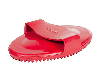 HKM Rubber Curry-Comb - Red