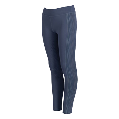 HKM Riding Tights -Flow Reflective Kids- Full Seat - Deep Blue