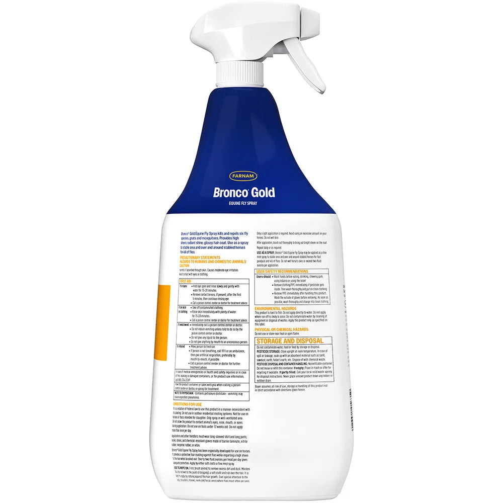 Bronco Gold Equine Fly Spray 32OZ