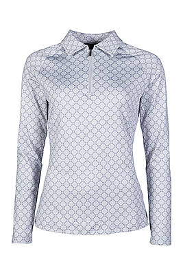 HKM Functional shirt -Rosewood Allover Print- Light Grey
