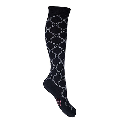 HKM Riding Socks -Rosewood- Black