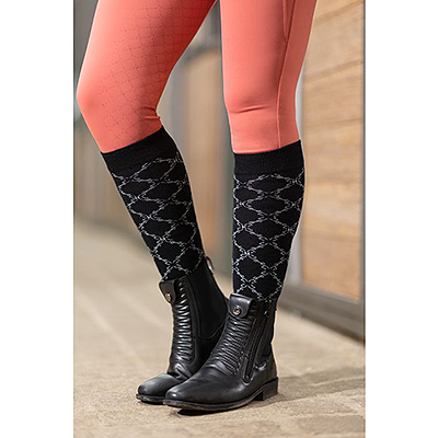 HKM Riding Socks -Rosewood- Black