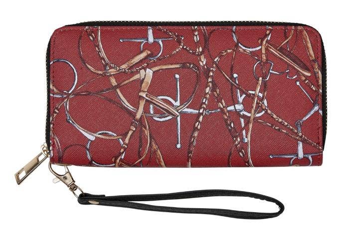 Red Bridles Clutch Wallet