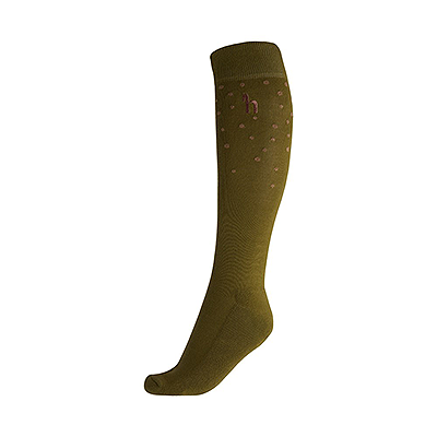 Horze Jordis Glitter Womens Winter Riding Socks - Fir Green