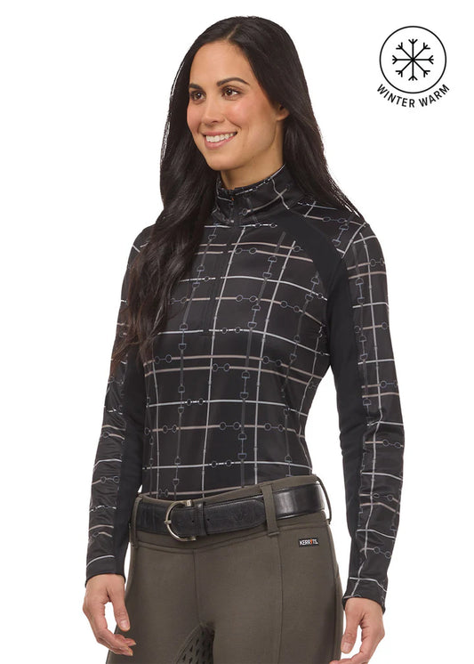 First Level Quarter Zip Stretch Fleece Tech Top