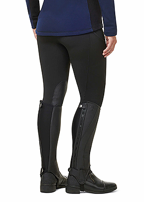 Kerrits Fleece Lite II Knee Patch Tight - Black Solid