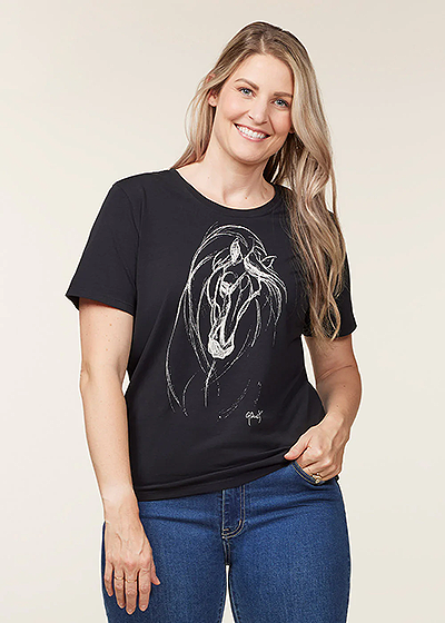 EQL Graceful Horse Tee - Black
