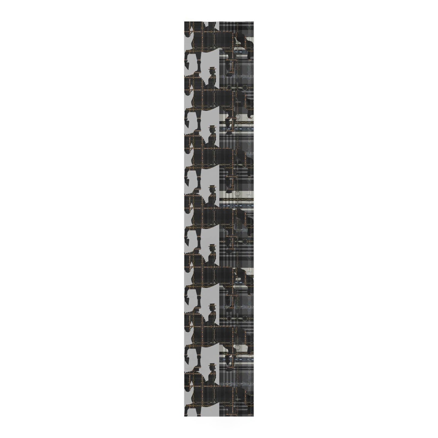 Black Equestrian Table Runner, Equestrian Dining Room