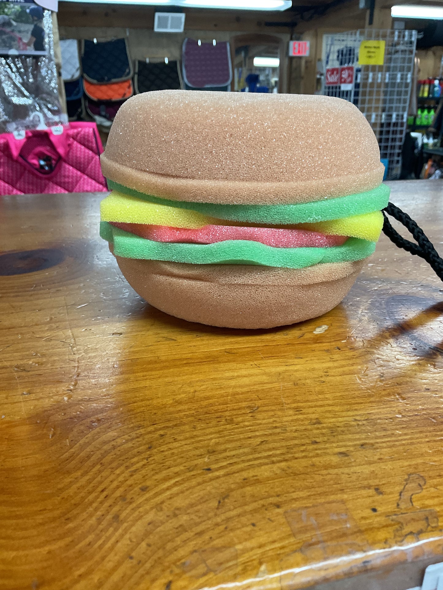Cheeseburger bathing sponge
