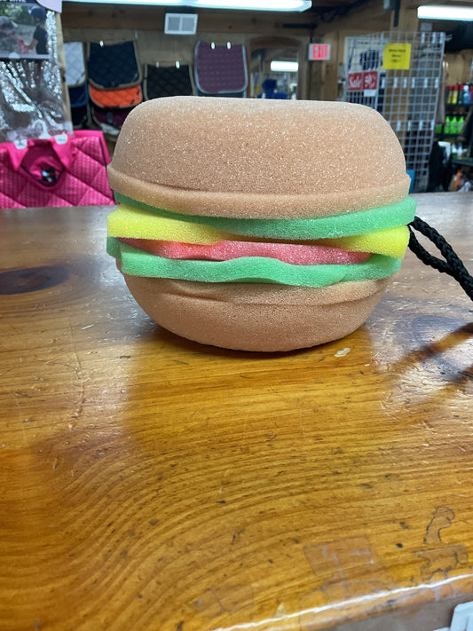 Cheeseburger bathing sponge