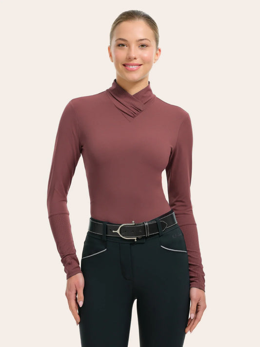 Jamie Wrap-Neck Long Sleeve