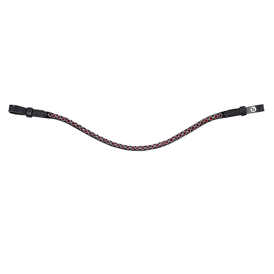 Horze Noir Browband with Crystals -Burgundy