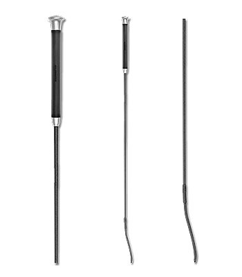 Waldhausen Dressage Whip with Gel Grip - Black