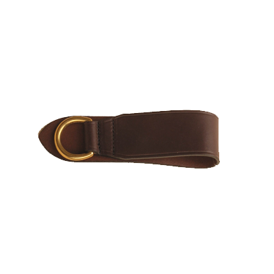 Tory Leather 2” Deluxe Girth Loop with a Flat Back and Brass Dee - Havana