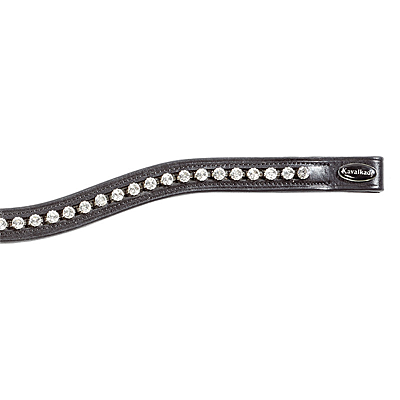 Kavalkade Browband "Gloss White" with big white rhinestones