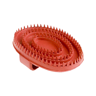 Horze Small Rubber Curry Comb - Red