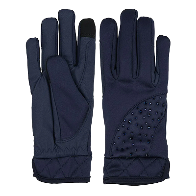 Horze Kids Winter Riding Gloves with Touchscreen Function - Dark Navy