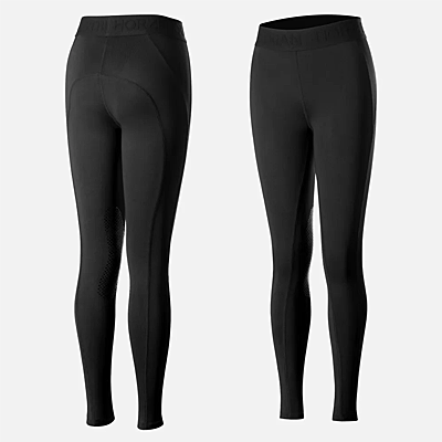 Horze Kid's Madison Knee Patch Tights - Silicone Grip