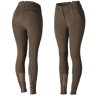 Horze Angela Womens High Waist Breeches Silicone Full Seat