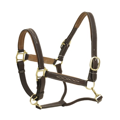 Ovation® Richtan Luxury Padded Halter - Brown/Tan