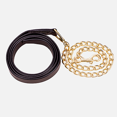 Equinavia Valkyrie Leather Lead Shank - Chocolate Brown