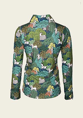 Espoir Ladies Button Shirt - Enchanted Forest