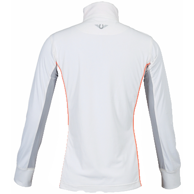 TuffRider Ladies Neon Mock Zip Long Sleeve Sport Shirt