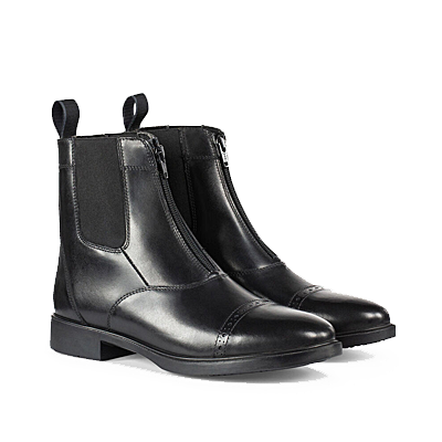 Horze Equestrian Women's Leather Front-Zip Jodhpur Boots