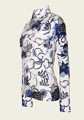 Espoir Ladies Button Shirt - Botanical Blue