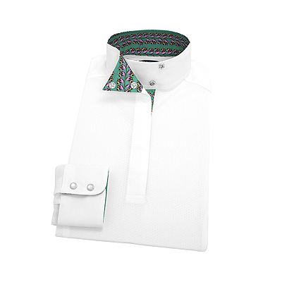 Essex Classics Ladies Talent Yarn Wrap Collar Long Sleeve Show Shirt - Pink Flamingo