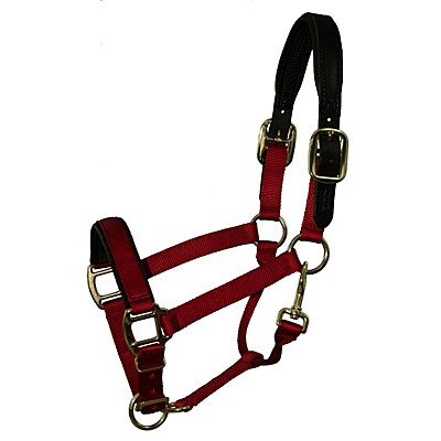 Intrepid International Chafeless Breakaway Halter with Padded Crown and Nose - Burgundy