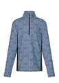 Kerrits Kids Rail Side Quarter Zip Tech Top – Print - Iris Starlight