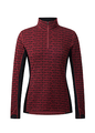 Kerrits Stable Temp Merino Wool Quarter Zip Top – Print - Sangria Wild Horses