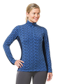 Kerrits Stable Temp Merino Wool Quarter Zip Top – Print - True Blue Wild Horses