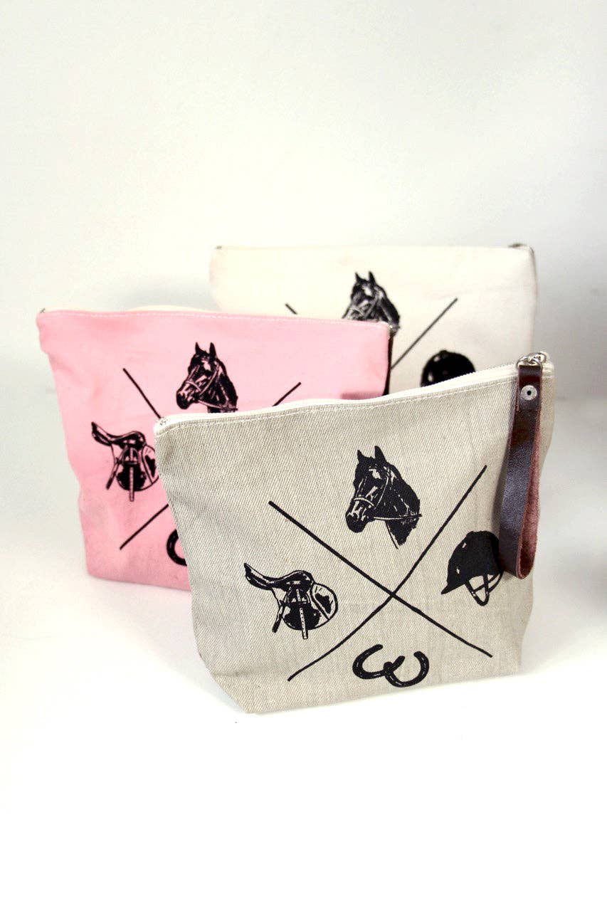 Vintage Rider Makeup Bag