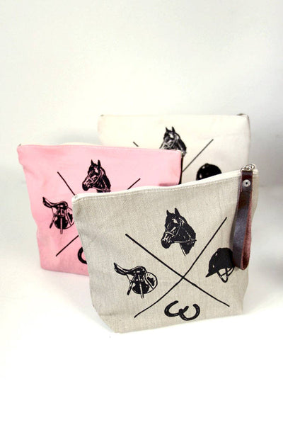Vintage Rider Makeup Bag