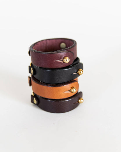 The Leather Horse Bit Bracelet | Equestrian Brass Bracelet