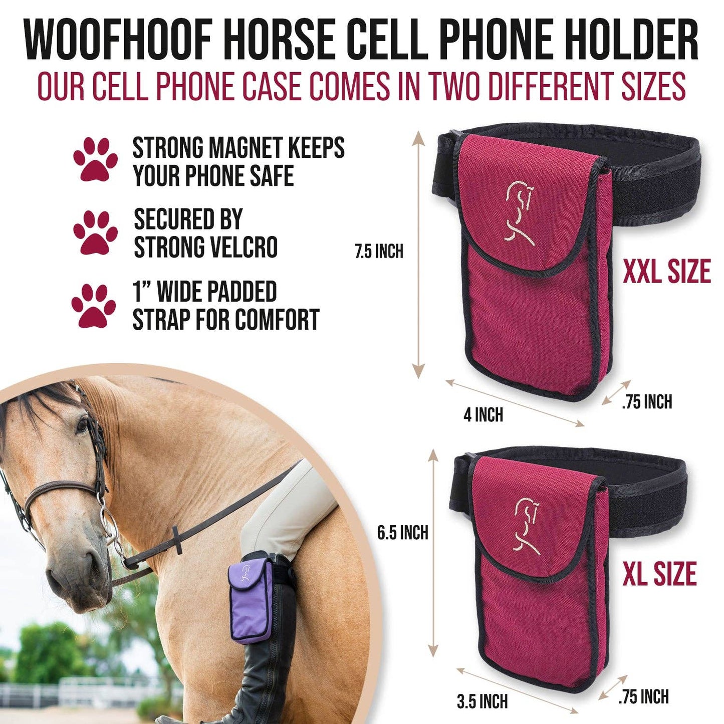 EQUESTRIAN MAGNETIC CELL PHONE HOLDER