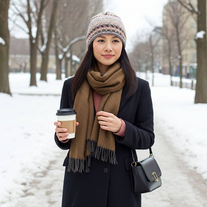 NEW! 100% Baby Alpaca Scarf - Tapenade