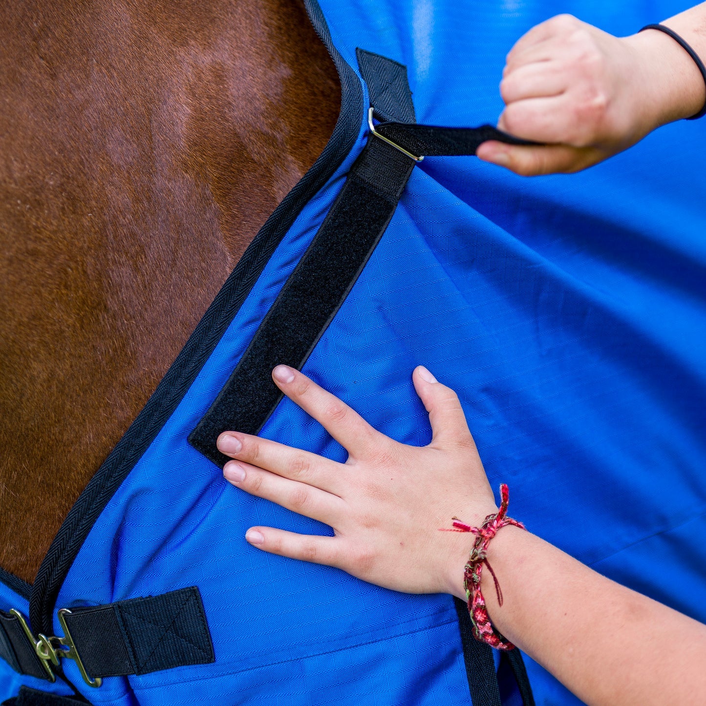 TuffRider Comfy – Fit Heavy Weight Standard Neck Turnout Blanket w/Adjustable neck opening 1200D 300GSM