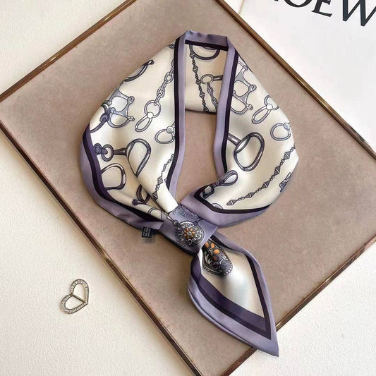 Purple Snaffle Bit Loop Scarf