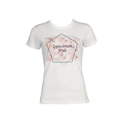 HKM T-shirt -Savona Print- Style - Vanilla
