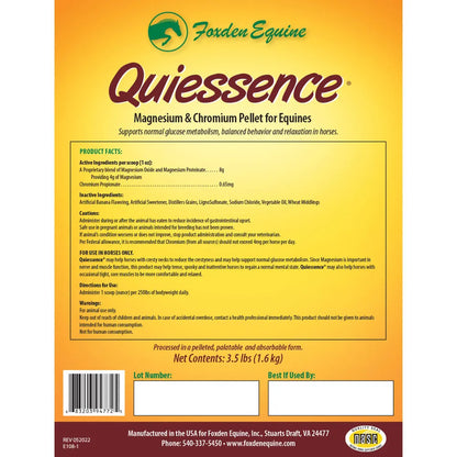 Quiessence Magnesium and Chromium Pellet for Horses