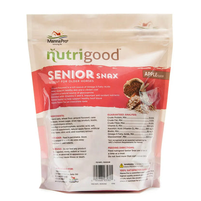 Nutrigood Senior Snax Horse Treats 2lbs Manna Pro