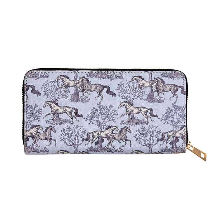 Blue Toile Clutch Wallet