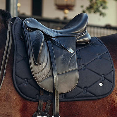 B Vertigo Laurel Quick Dry Dressage Saddle Pad - Dark Navy