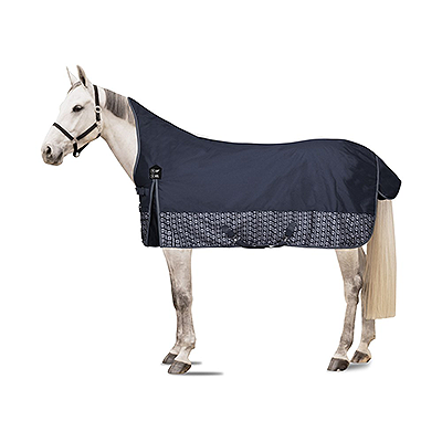 Horze Avalanche 1200D Medium Weight 150g High neck Turnout - Dark Navy